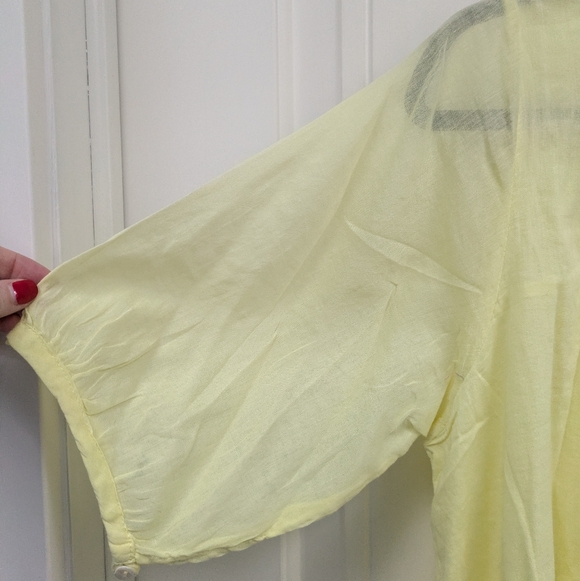 Dolma Cherie Cotton Yellow Women's Top - Picture 4 of 7